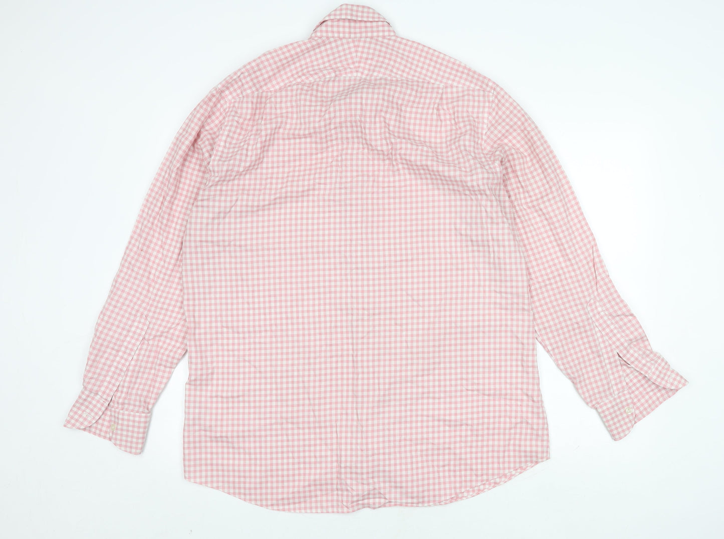 Charles Tyrwhitt Men's Red Check Slim Fit Long Sleeve Shirt