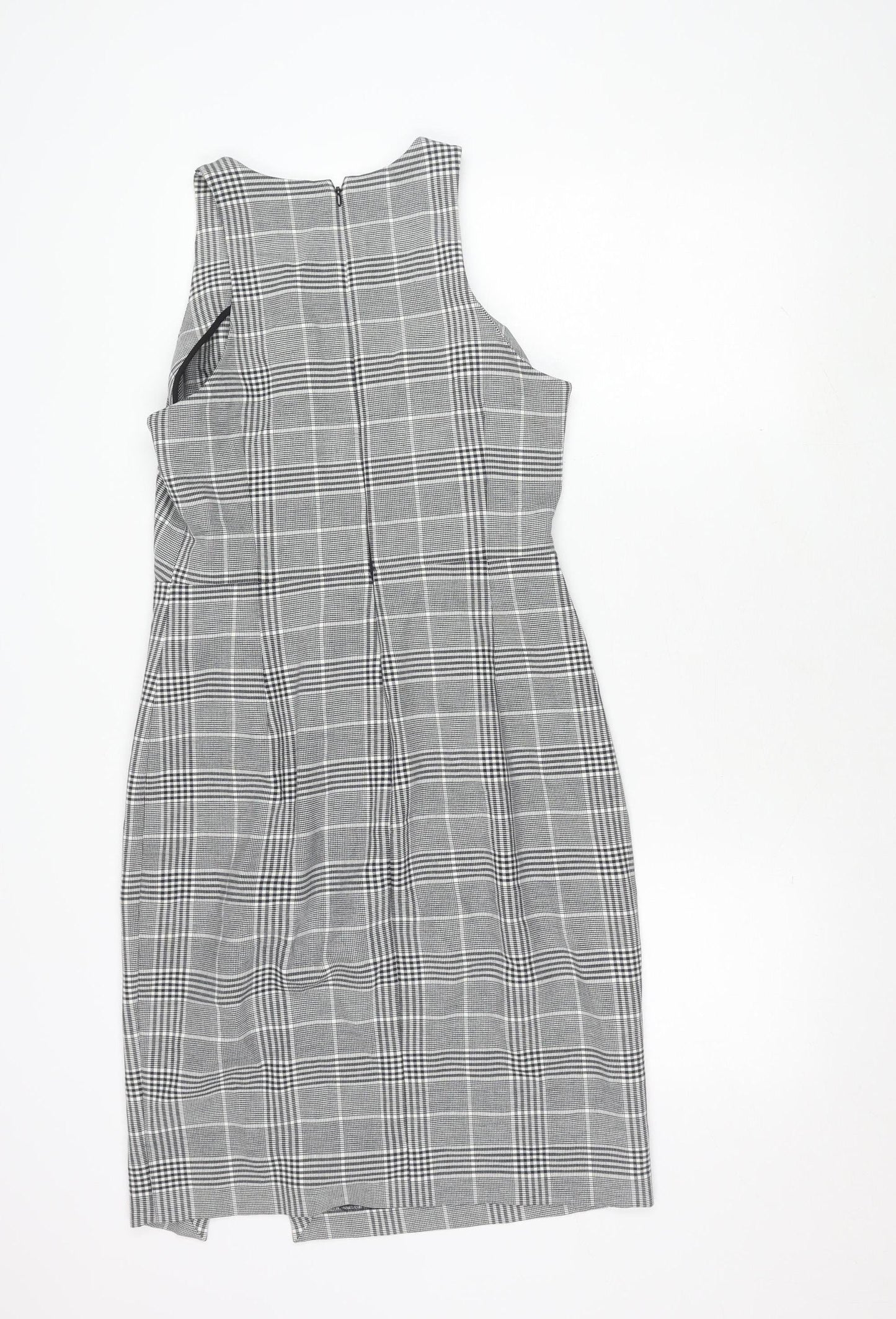 Banana Republic Women's Black Check Sleeveless Dress – Size 8