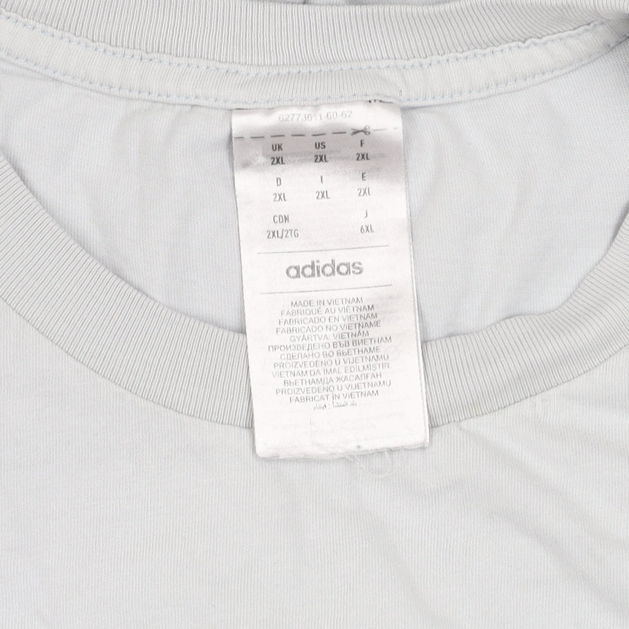 Adidas Men's White 2XL Cotton Crew Neck T-Shirt