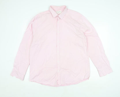 Racing Green Men's Pink Button-Up Shirt 17.5