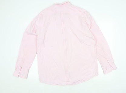 Racing Green Men's Pink Button-Up Shirt 17.5