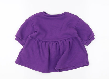 Next Purple Unisex Fit & Flare Dress, 3-6 Months, Casual Wear