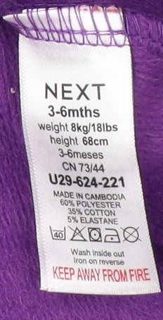 Next Purple Unisex Fit & Flare Dress, 3-6 Months, Casual Wear