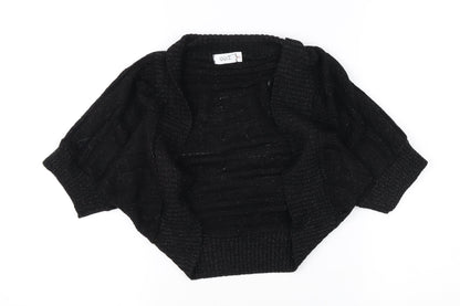 Womens UK Size M/L Quiz Black Shrug Jumper