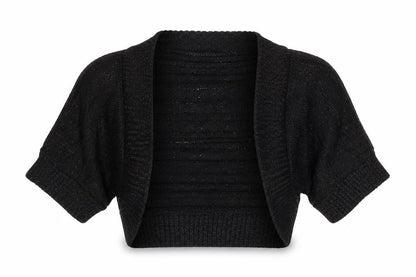 Womens UK Size M/L Quiz Black Shrug Jumper