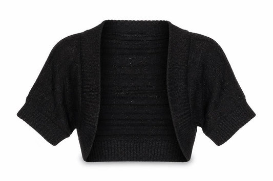 Womens UK Size M/L Quiz Black Shrug Jumper