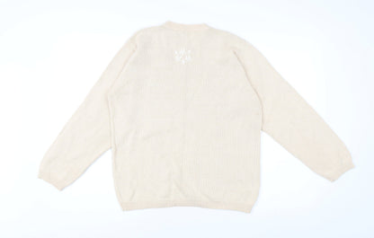Jumper Women's Beige Crew Neck Pullover M