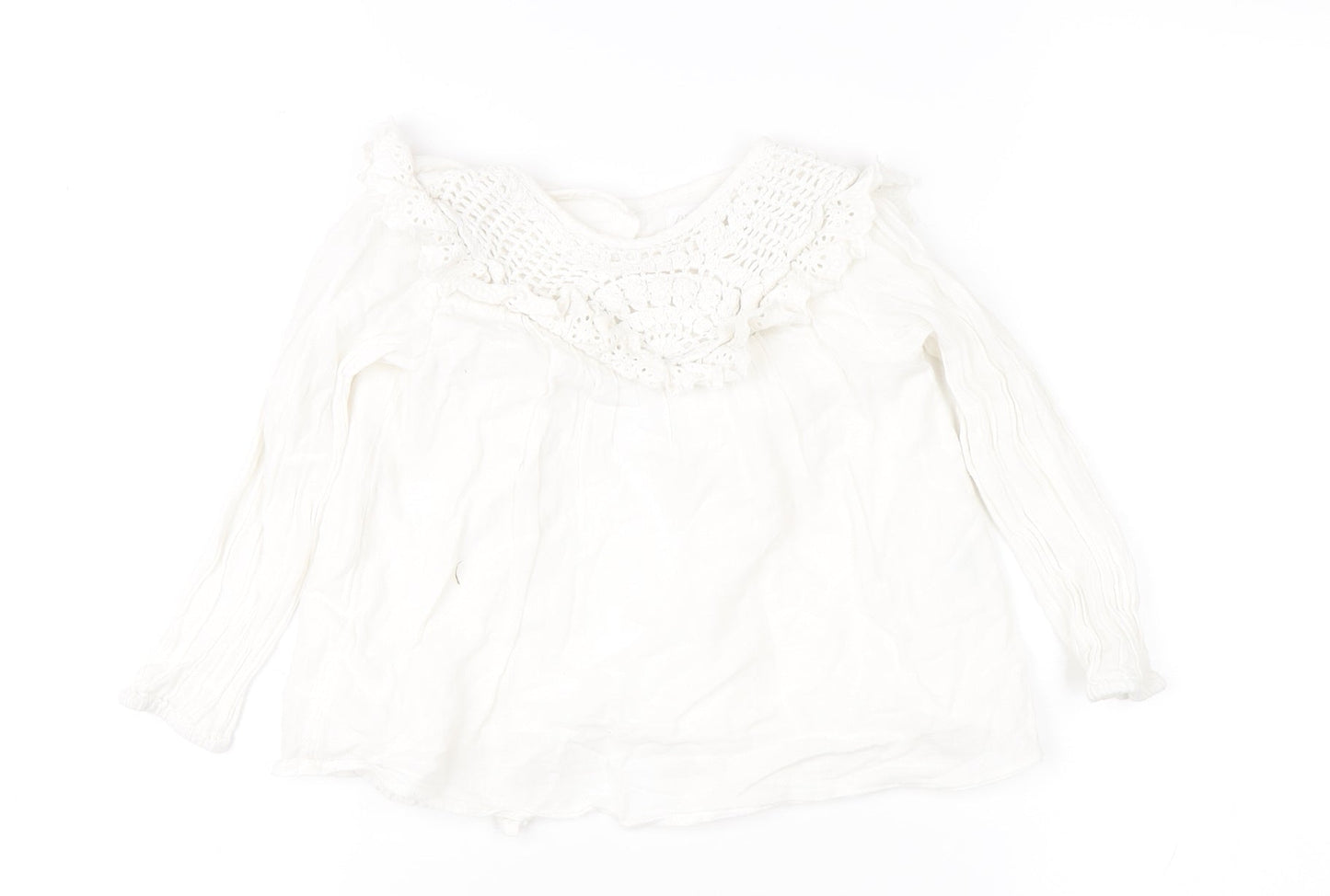 Zara Girls Ivory Crochet Blouse 3-4 Years