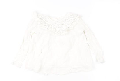 Zara Girls Ivory Crochet Blouse 3-4 Years