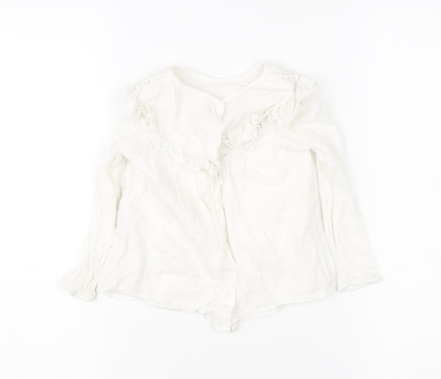 Zara Girls Ivory Crochet Blouse 3-4 Years
