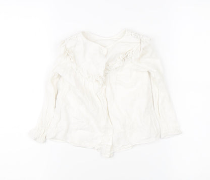 Zara Girls Ivory Crochet Blouse 3-4 Years
