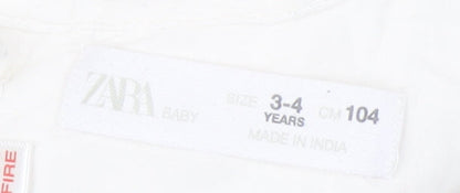 Zara Girls Ivory Crochet Blouse 3-4 Years