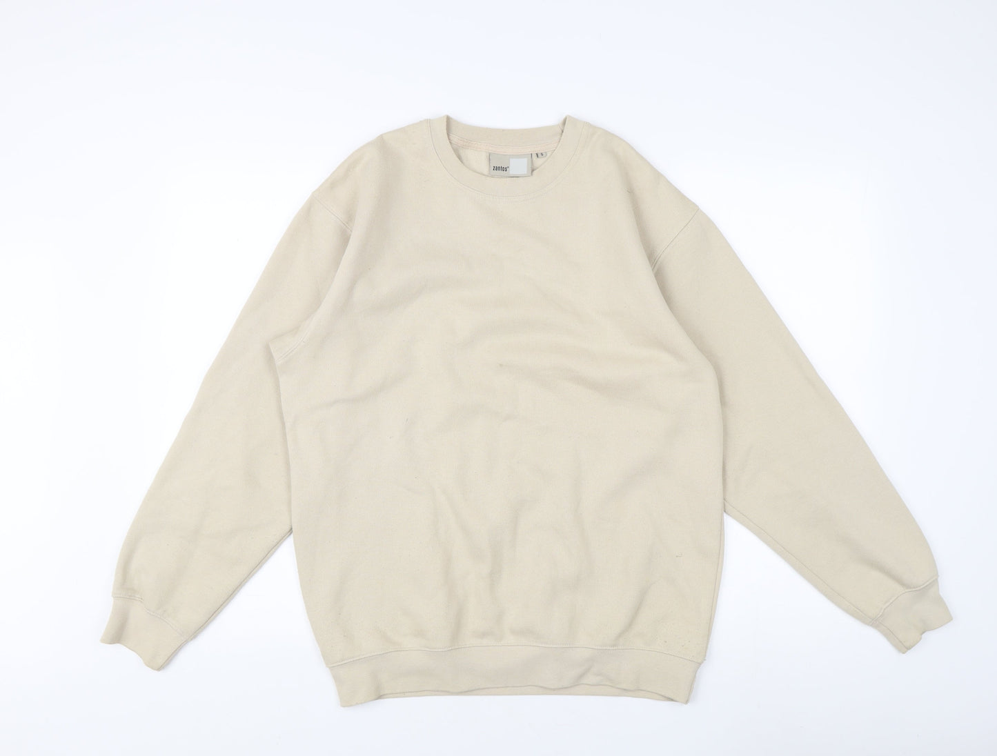 Zantos Men's Beige Pullover Sweatshirt - Size S