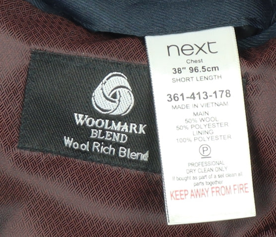 Mens UK Size 38 NEXT Regular Grey Suit Jacket