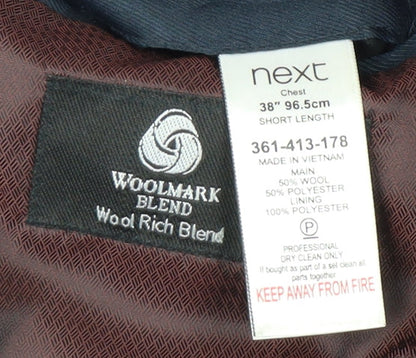 Mens UK Size 38 NEXT Regular Grey Suit Jacket