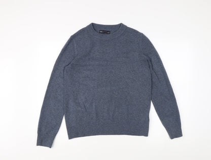 Marks and Spencer Men's Blue S Pullover Jumper