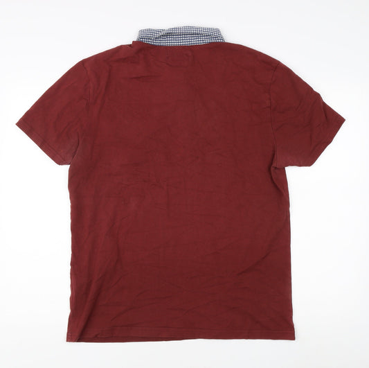 Gabicci Men's Red 2XL Classic Short Sleeve Polo