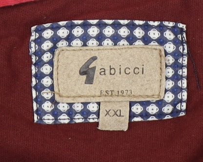 Gabicci Men's Red 2XL Classic Short Sleeve Polo