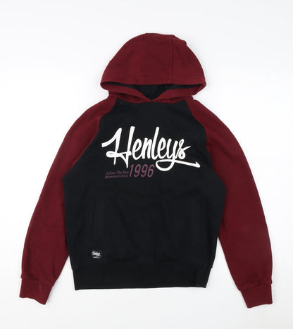 Teens UK Size 12 Plus Henleys Multicoloured Pullover Hoodie