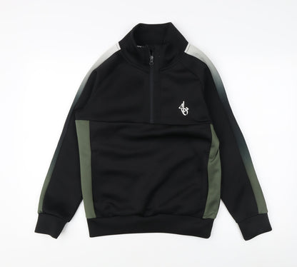 Sonneti Boys Black 1/4 Zip Sweatshirt 11-12 Years