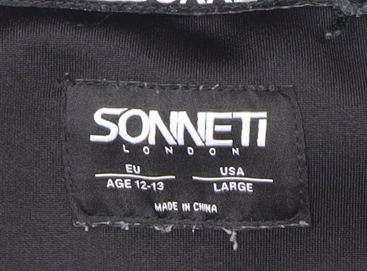 Sonneti Boys Black 1/4 Zip Sweatshirt 11-12 Years