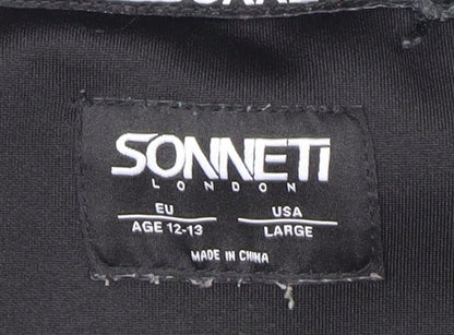 Sonneti Boys Black 1/4 Zip Sweatshirt 11-12 Years
