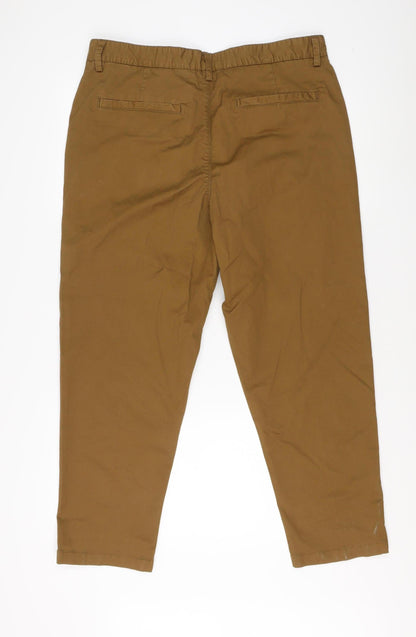 FW Bridge Men's Brown Pleated Tapered Trousers 36