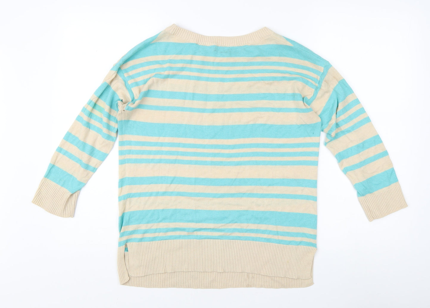 O'Stin Women's Beige Striped Pullover Jumper Size L