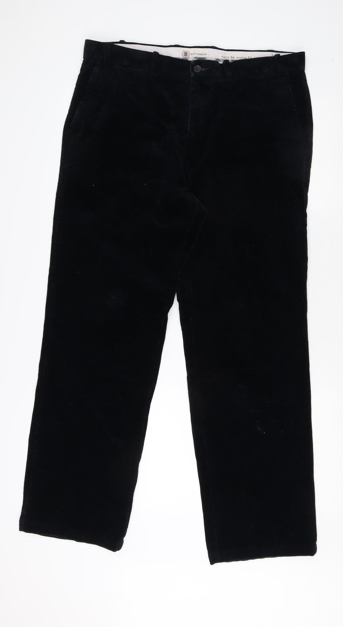 Marks and Spencer Men's Black Corduroy Trousers