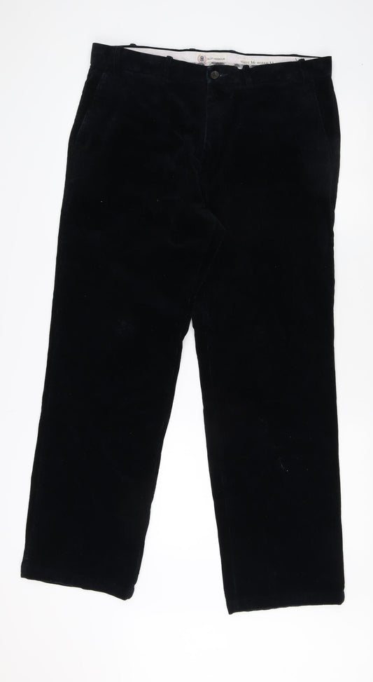 Marks and Spencer Men's Black Corduroy Trousers