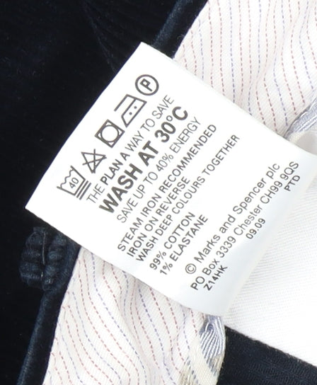 Marks and Spencer Men's Black Corduroy Trousers