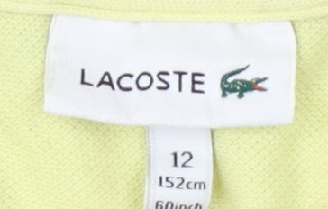 Lacoste Boys Yellow Polo Shirt - Size 12 Years, Casual Style