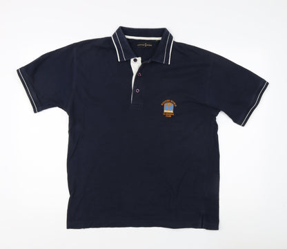 Cutting Green Men's Blue Golf Polo Shirt S