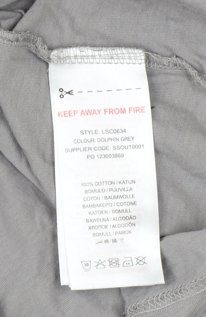 Lyle & Scott Men's Grey Cotton Logo T-Shirt 14/15 Years