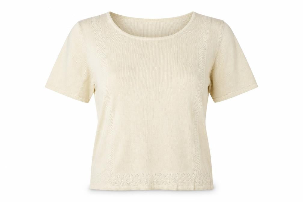 Womens UK Size 12 Riddella Beige Basic T-Shirt