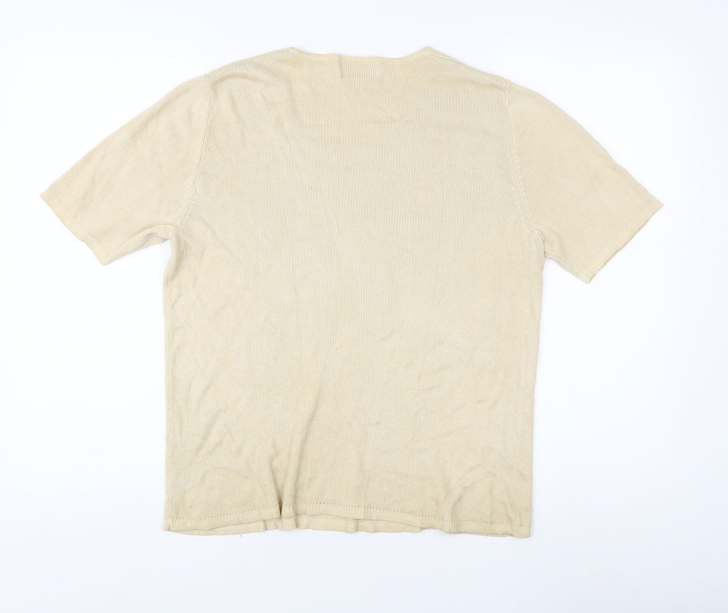 Womens UK Size 12 Riddella Beige Basic T-Shirt