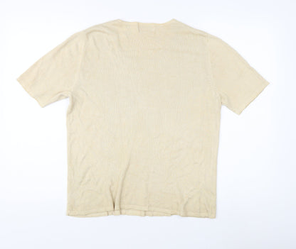 Womens UK Size 12 Riddella Beige Basic T-Shirt