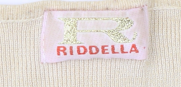 Womens UK Size 12 Riddella Beige Basic T-Shirt