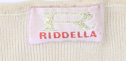 Womens UK Size 12 Riddella Beige Basic T-Shirt