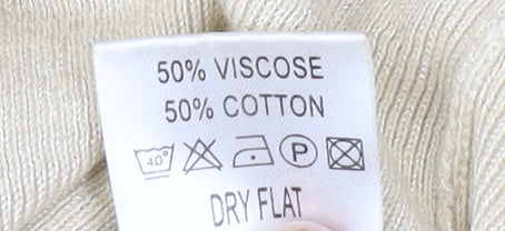 Womens UK Size 12 Riddella Beige Basic T-Shirt