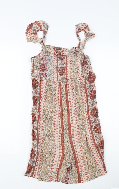 Next Girls Multicoloured Floral Playsuit - Size 14 Years