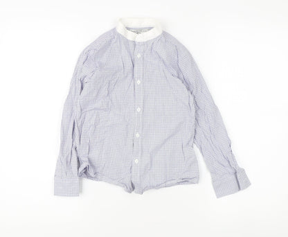 Monsoon Boys White Check Button-Up Shirt 9 Years