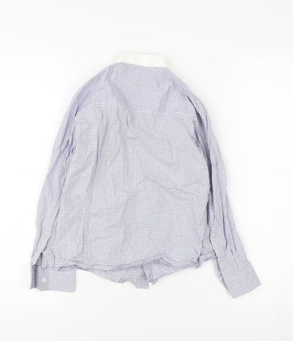 Monsoon Boys White Check Button-Up Shirt 9 Years
