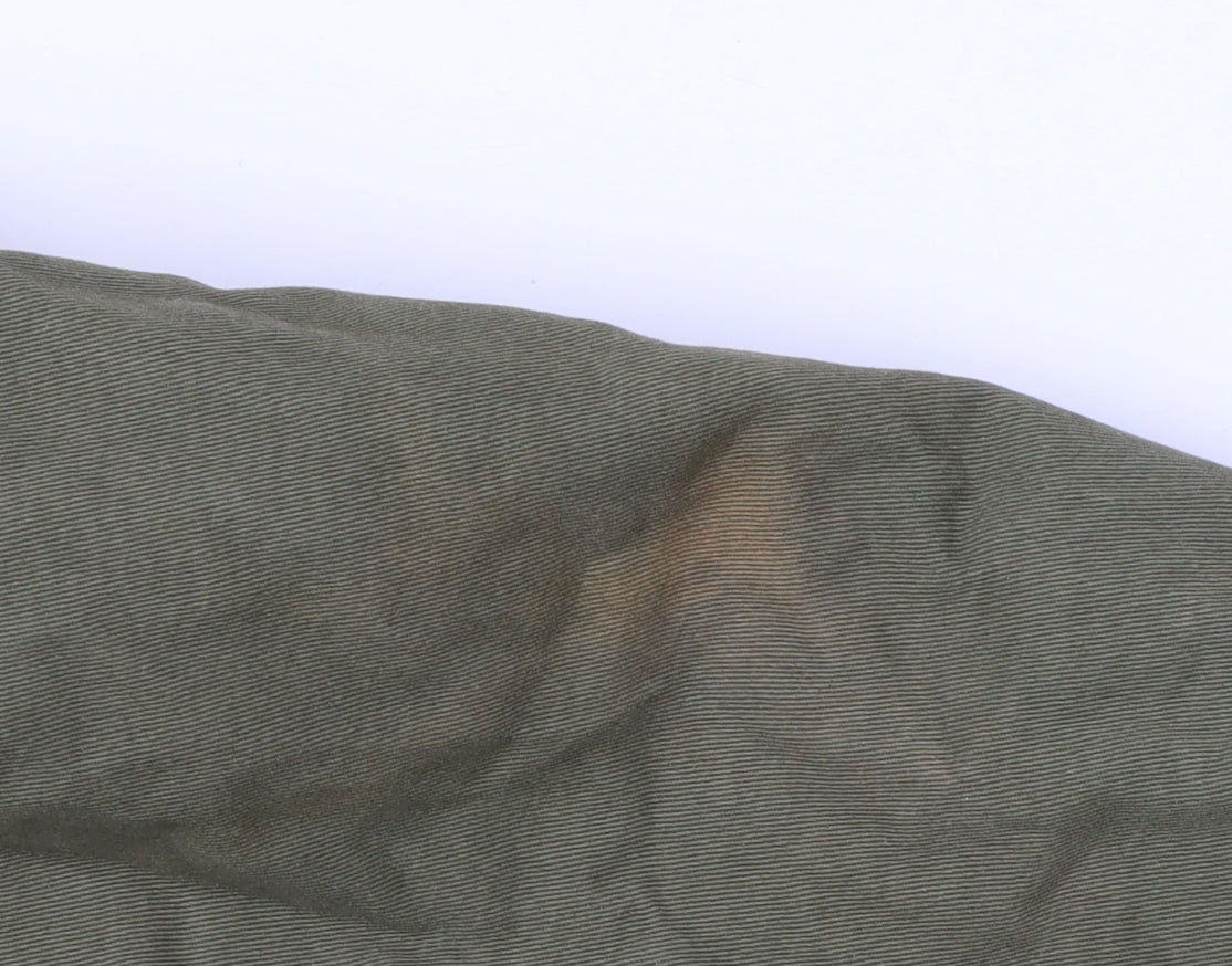 Cotton On Women's Green Fur Trim Parka Coat Size 12