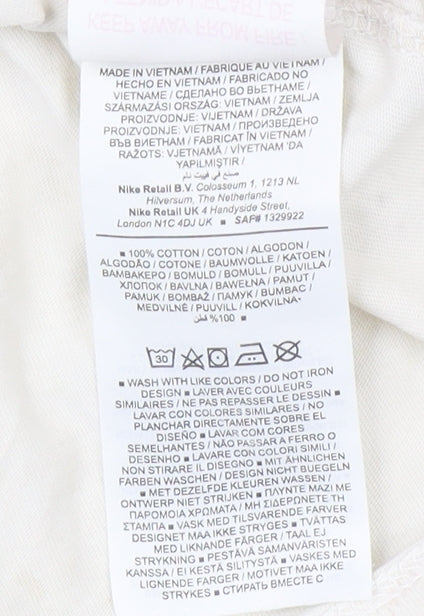 Nike Men's Beige Short Sleeve T-Shirt, Large