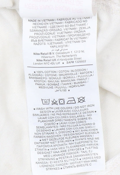 Nike Men's Beige Short Sleeve T-Shirt, Large