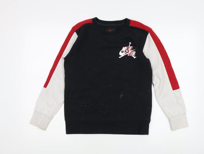 Jordan Boys Black M Pullover Sweatshirt with Logo