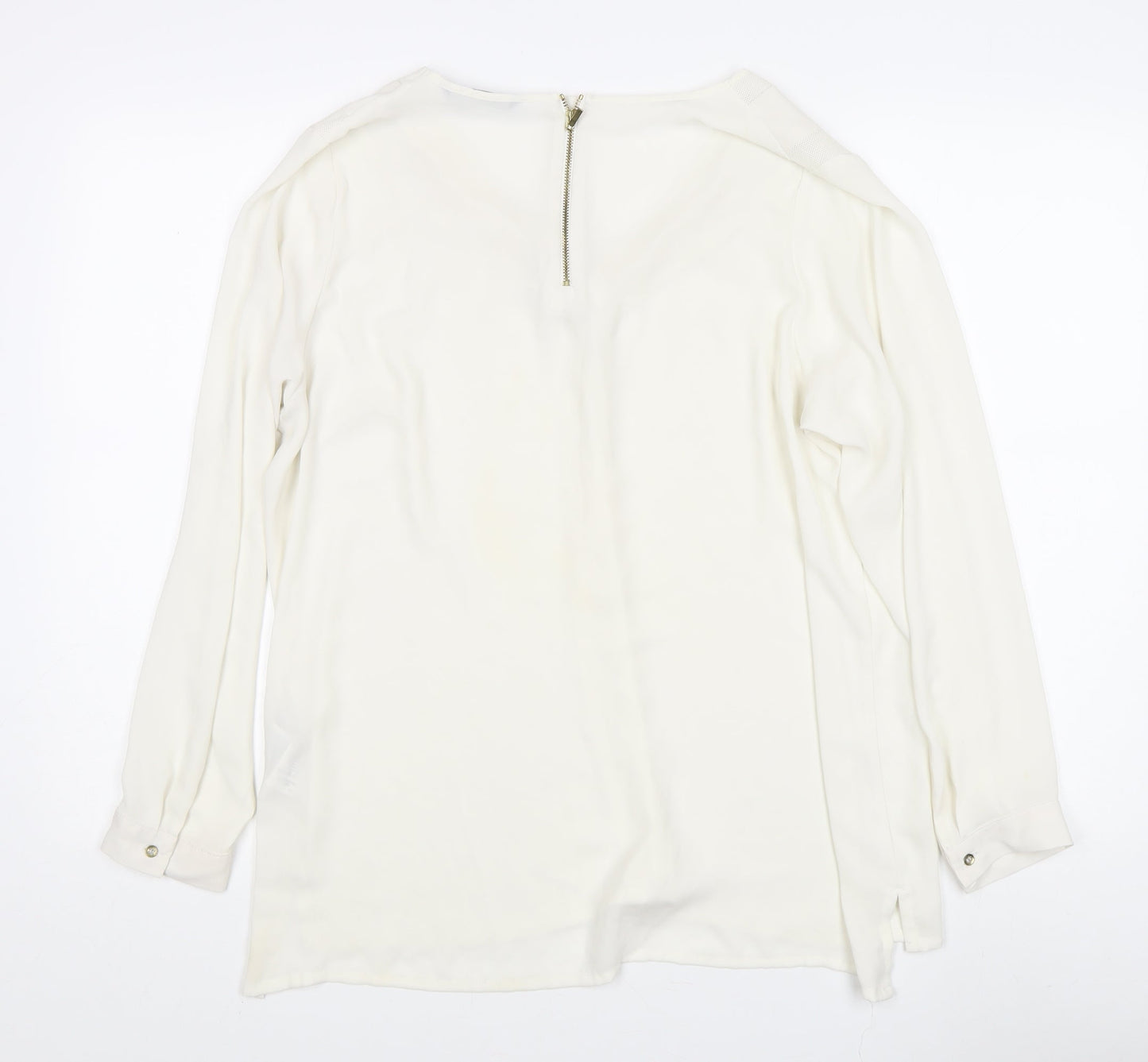 Marks and Spencer Women's Ivory V-Neck Top Size 16