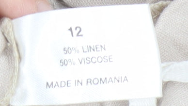 Womens UK Size 12 Internacionale   Beige Trousers