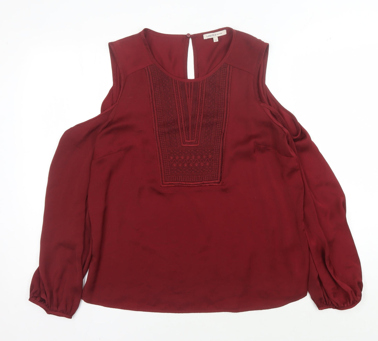 Womens UK Size 12 Marks and Spencer Red  Blouse